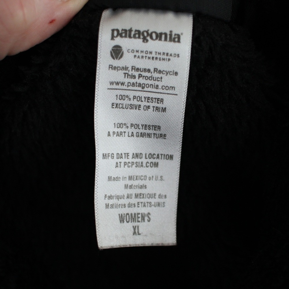 Patagonia Fleece Vest Black Full Zip Outdoor Womens XL - Picture 4 of 7
